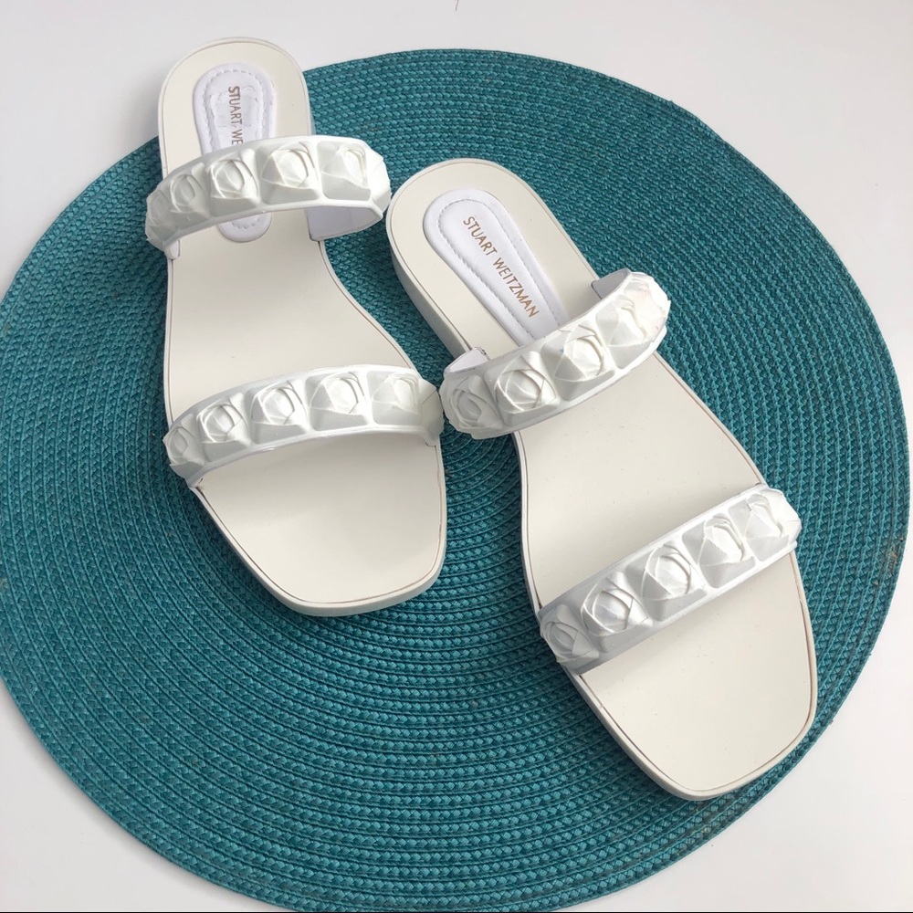 Stuart Weitzman Rosita Jelly Sandals-white